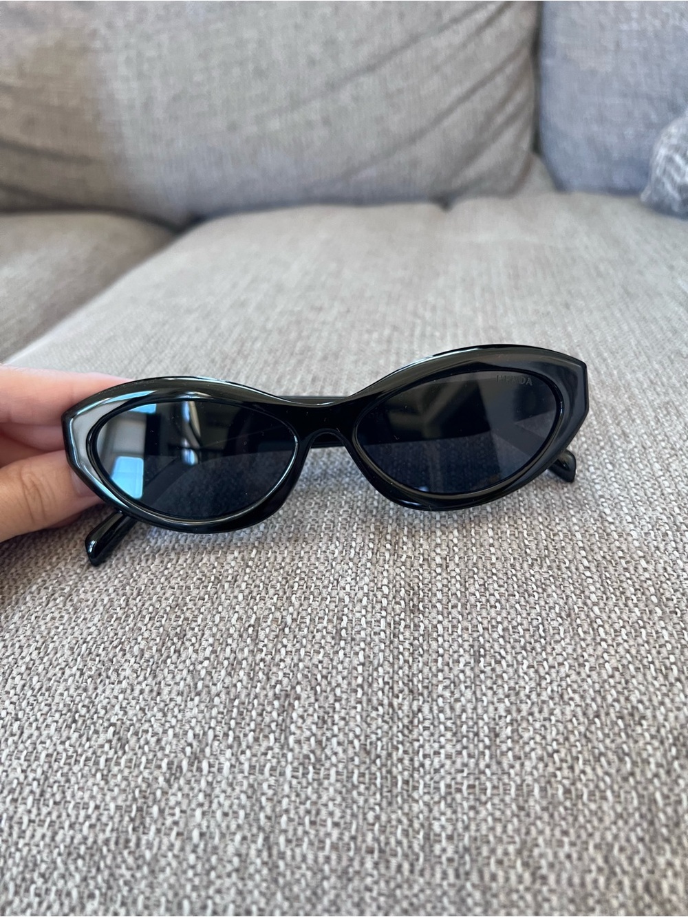 Prada Black Cat-Eye Women's Sunglasses - Picture 3 of 6